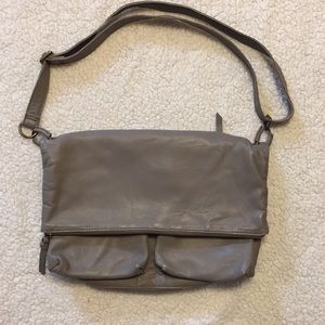 J. Jill medium leather purse w/ zippered foldover